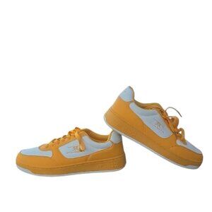 Flying Machine Men's Yellow/White Lace-Up Sneakers Size 8